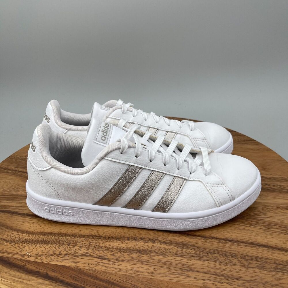 Adidas Grand Court Shoes Womens Size 9.5 White Casual Walking Tennis Sneakers